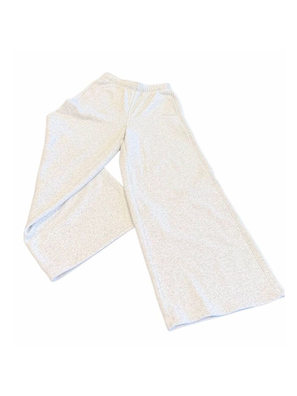 OFFLINE By Aerie Cloud Fleece Wide Leg Trouser Sweatpants Heather Gray size XS - Picture 2 of 7